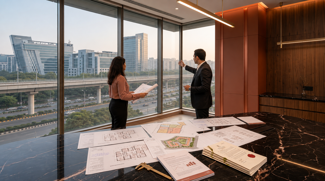 Real estate strategy team working on land planning