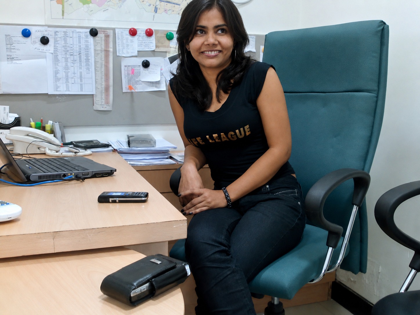 Dr. Renu Rana early in her career, at her desk